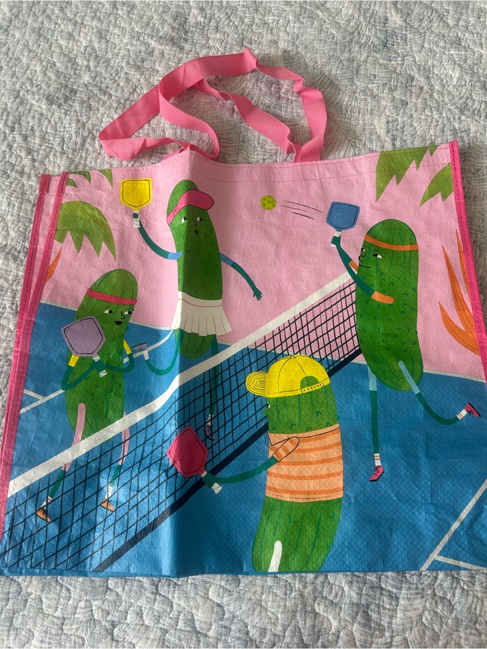 Pink & Blue virtual  Pickleball Tote Bag Tj max